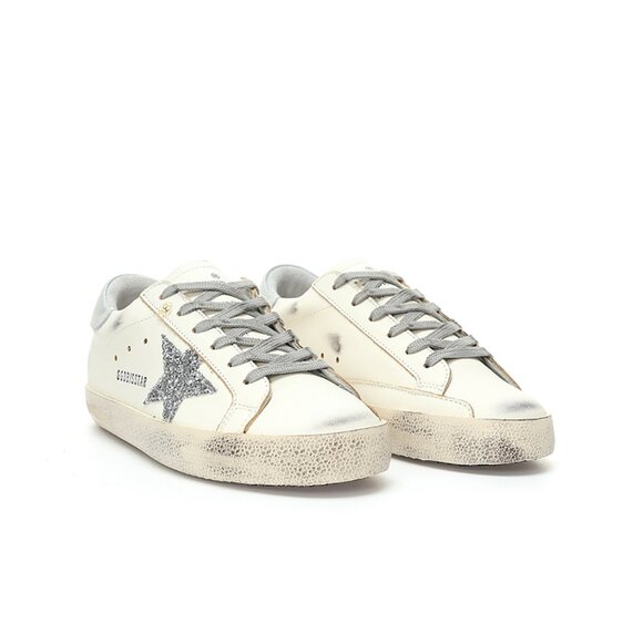 Golden Goose Super - Star Mens Low - Top Grey Heel Panel Sneakers - Picture 6 of 8